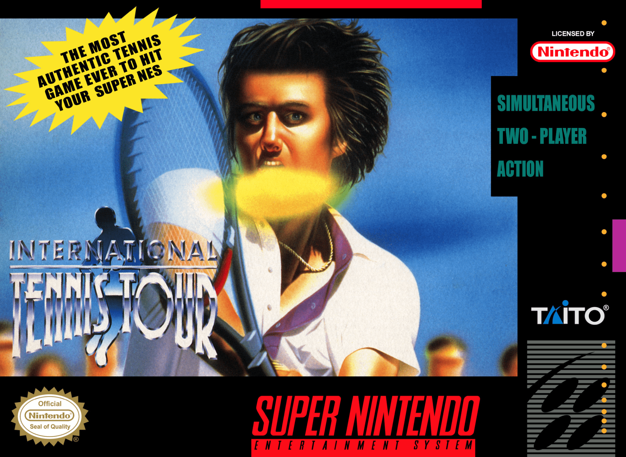 International Tennis Tour box art for Super Nintendo